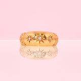 18ct gold diamond starburst gypsy ring from 1901