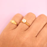 18ct gold 1ct old cut diamond ring