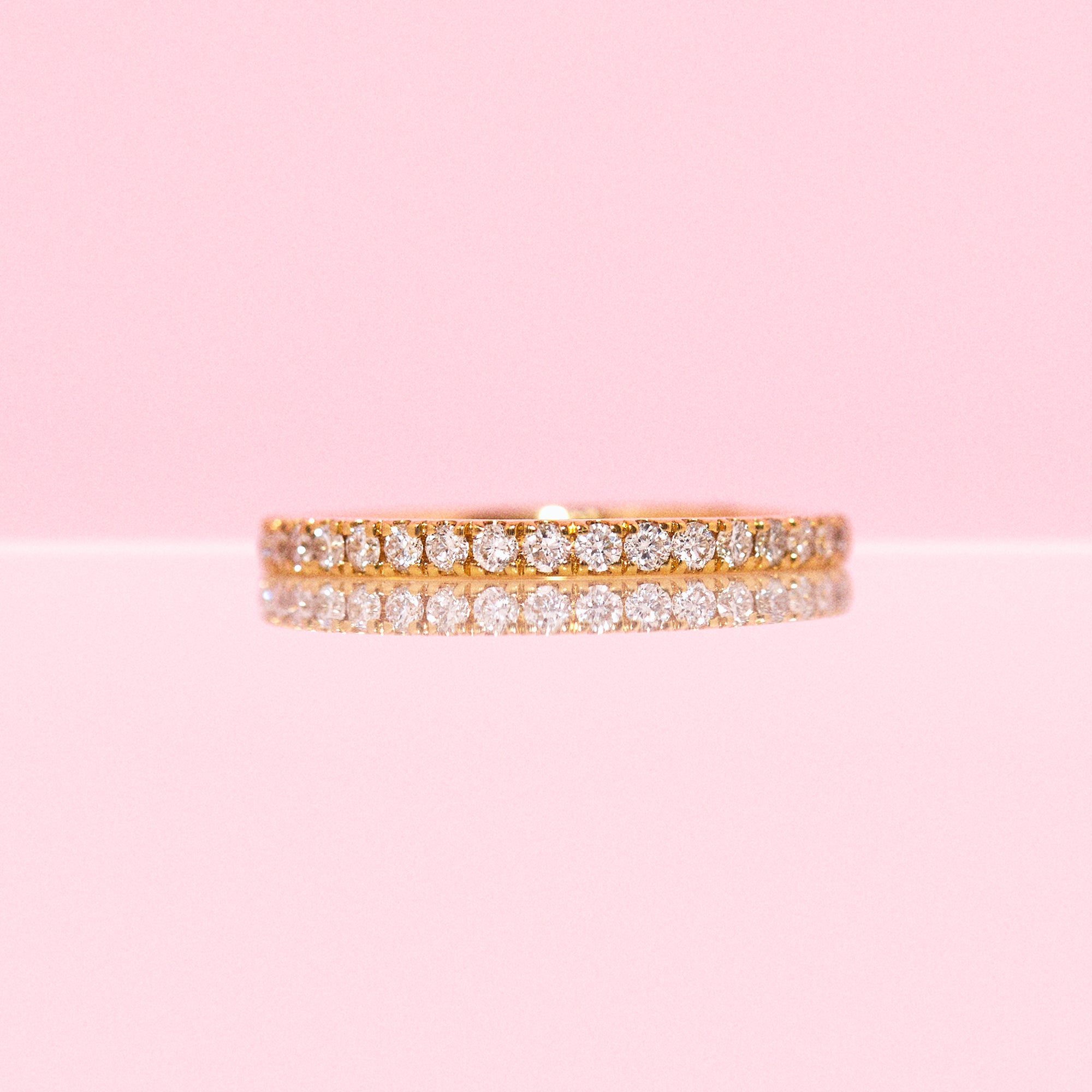 18ct gold half-eternity diamond ring