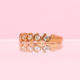 9ct gold diamond half eternity ring