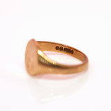 9ct gold circular signet ring