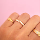 18ct gold half-eternity diamond ring