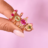18ct gold pink sapphire and diamond ring