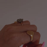 18ct gold 2.20ct diamond flower ring
