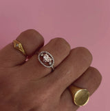 18ct white gold heart diamond ring
