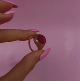9ct gold ruby ring
