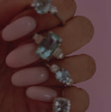 18ct white gold 3ct aquamarine and diamond ring
