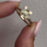18ct gold 1.02ct cushion cut yellow diamond ring