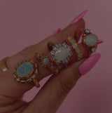 18ct gold antique opal five stone ring