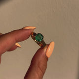 14ct gold 2.44ct emerald ring