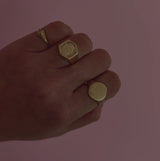 9ct gold coin signet ring