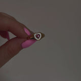 9ct gold heart shaped ruby signet ring from 1975