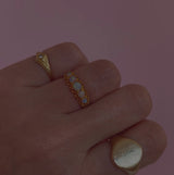 18ct gold antique opal five stone ring