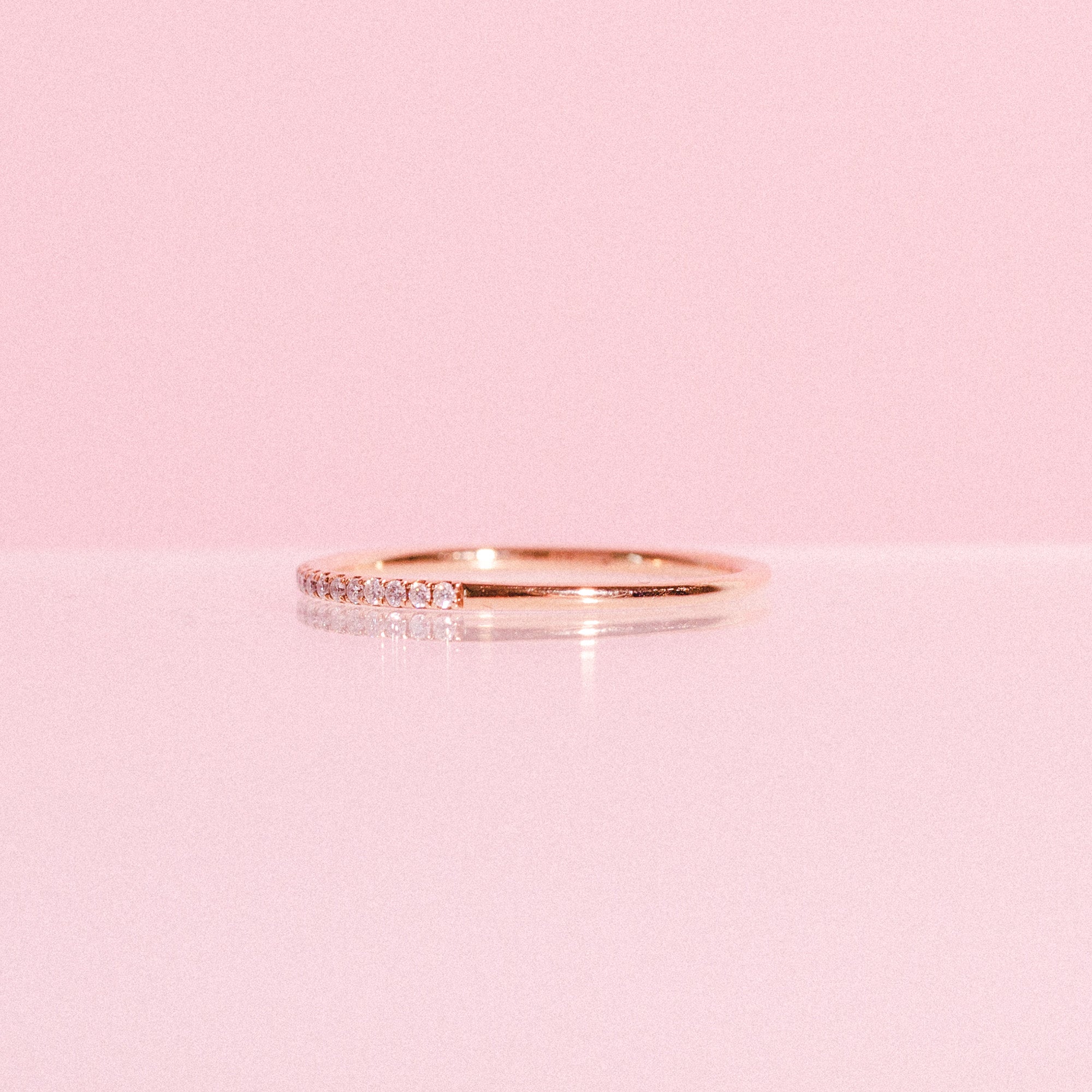 18ct gold 0.17ct diamond half-eternity ring