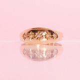18ct gold diamond gypsy ring