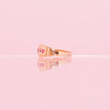 18ct gold ring set with sapphires and rubies