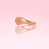 9ct gold heart signet ring