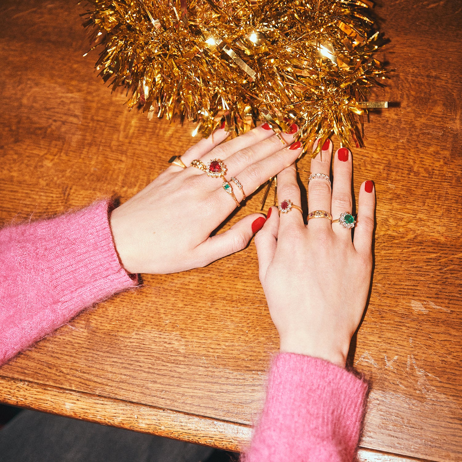 18ct gold emerald and diamond ring