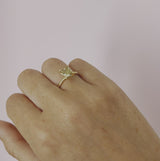 18ct gold yellow diamond ring