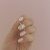 Platinum yellow diamond ring