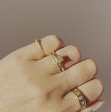 18ct rose gold half-eternity diamond ring