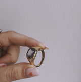9ct gold amethyst ring