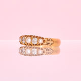 18ct gold ring set with pearls and diamonds