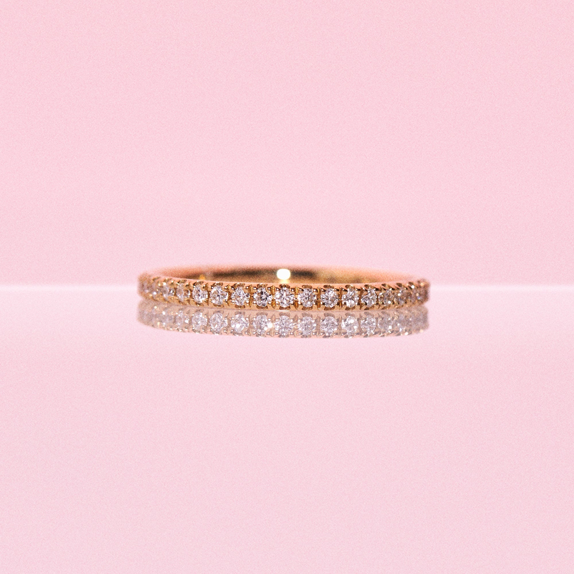 18ct gold half-eternity diamond ring