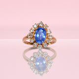 14ct gold sapphire and diamond ring