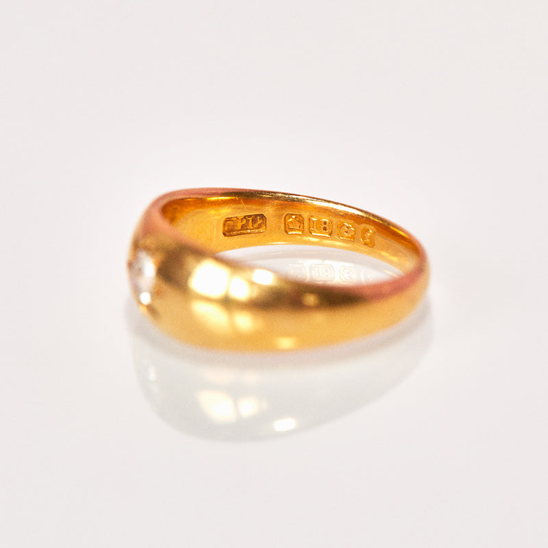 18ct gold diamond starburst gypsy ring from 1905