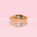 18ct gold 'gypsy' ring set with diamonds