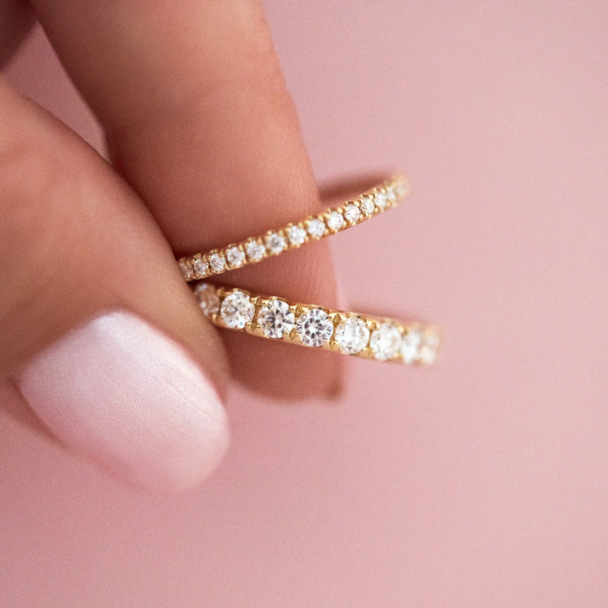 18ct gold half-eternity diamond ring