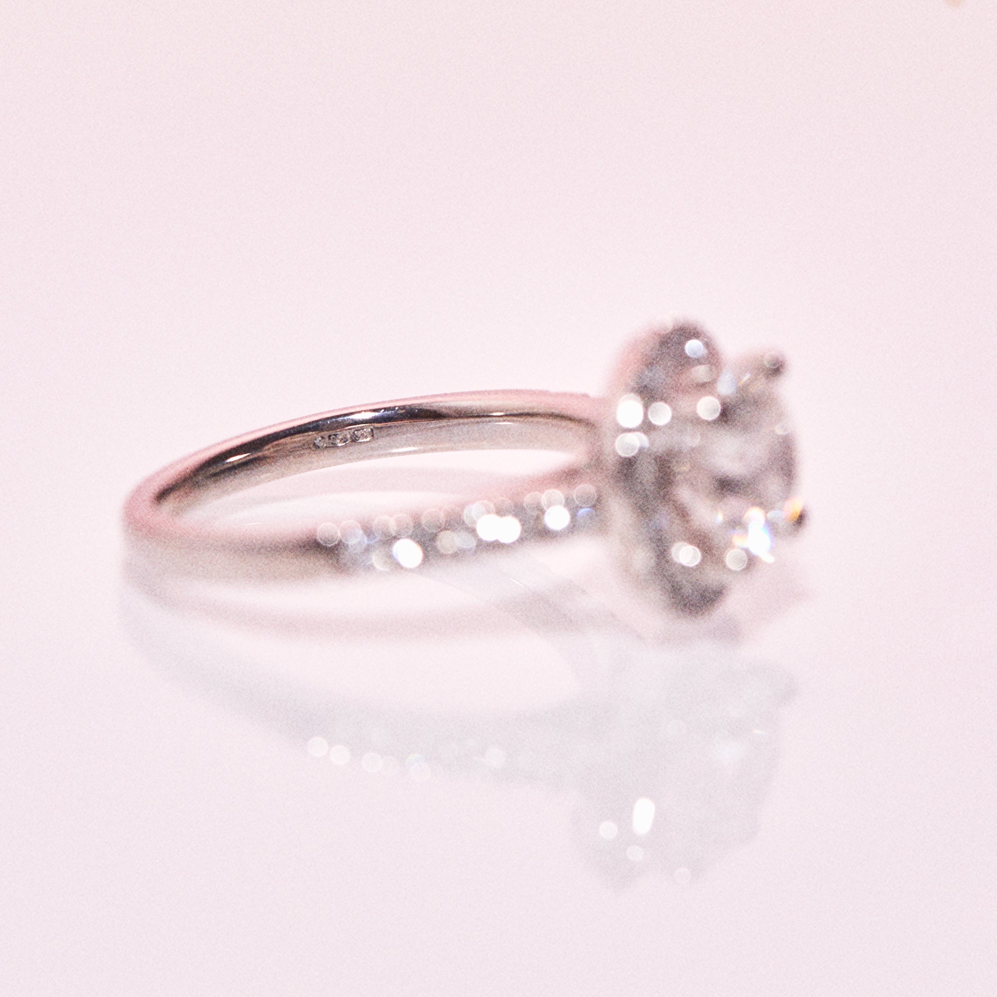 Platinum 1.90ct diamond halo ring