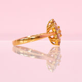 18ct gold ring set with a 2.40ct diamond daisy