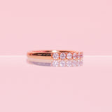 18ct rose gold half-eternity diamond ring